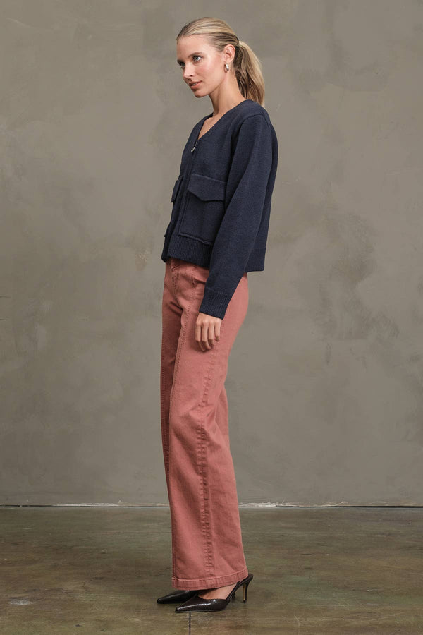 Vintage Seam Wide Denim Pants