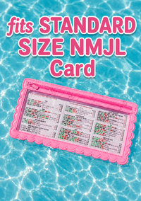 Splash-Proof Mahjong Card Holder for Pool Mahjong - Pink Scallops STANDARD SIZE