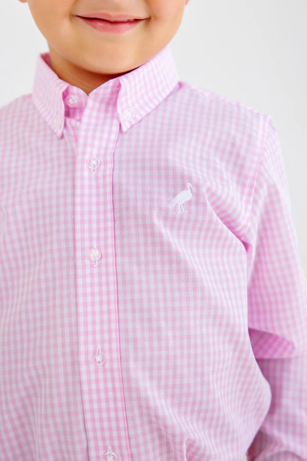 Dean's List Dress Shirt - Pink Greenbrier Gingham