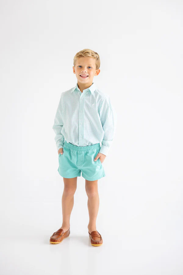 Dean's List Dress Shirt - Turks Teal Windowpane