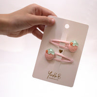 Premium Children's Barrettes - Strawberries