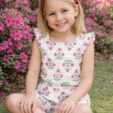 Madison Girls Floral Pima Cotton Romper