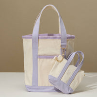 Everywhere-Carry Canvas Tote Bag with Charm Holder