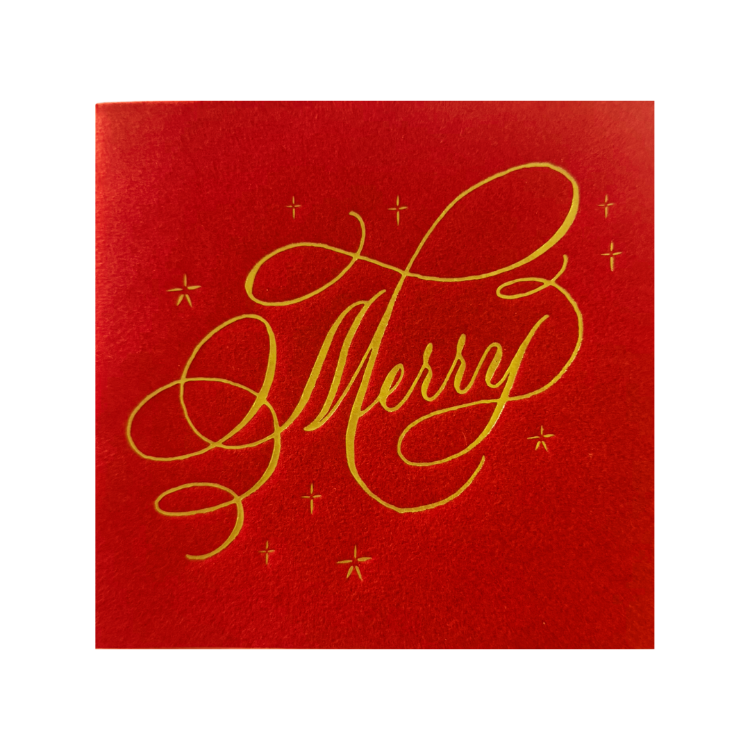 Merry Calligraphy Script Napkin Set