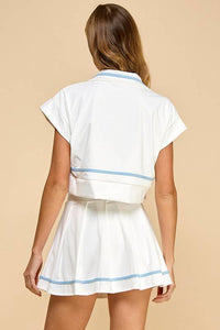 Activewear Tennis Boxy Cropped Shirt
