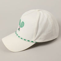 Tennis Racquets Ribbon Embroidery Hat