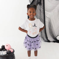 Sequin Bat Halloween Tutu Skirt - Kids Clothing