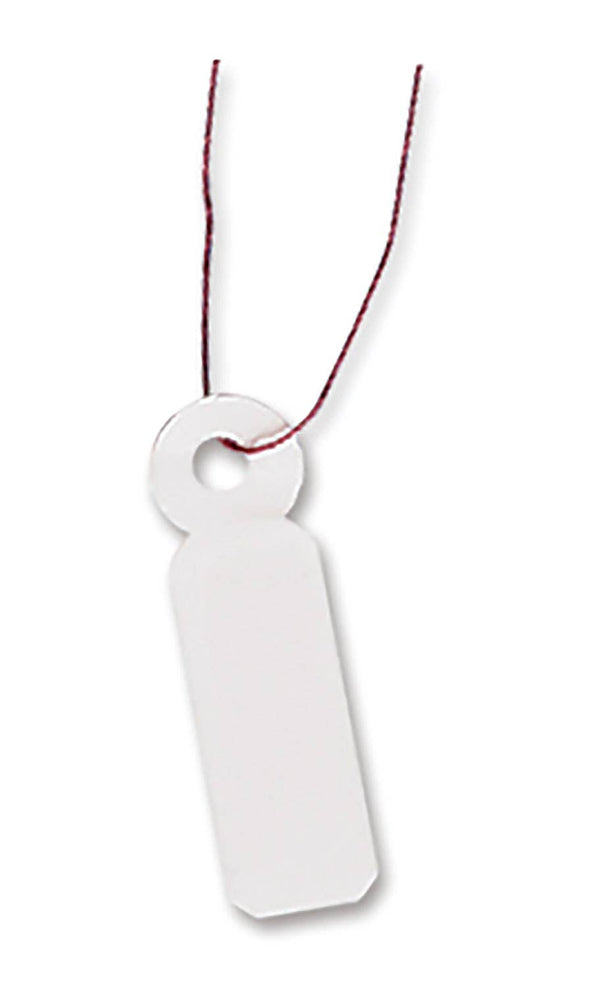 #2 Strung Merchandise Price Tags - White - Carton of 1,000