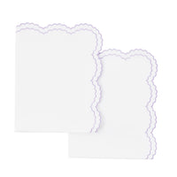 Double Scallop Embroidered Percale Euro Sham Pair