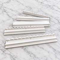 Scalloped Solid Wood Tile Racks with Pushers (Set of 4)