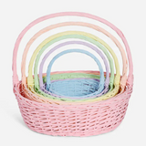 Pastel Willow Weaving Basket