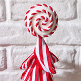 Peppermind Striped Ribbon Tree Set