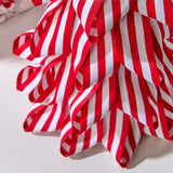 Peppermind Striped Ribbon Tree Set