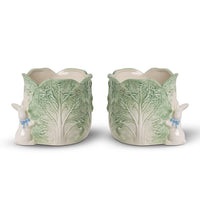 Cabbage and Bunny Cachepot