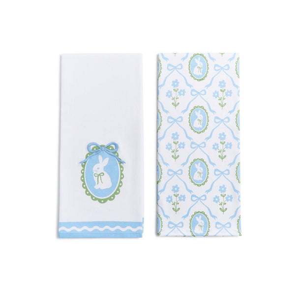Bunnies and Bows Set of 2 Dish Towels