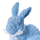 Set of 2 Easter Bunnies with Floral Relief Pattern