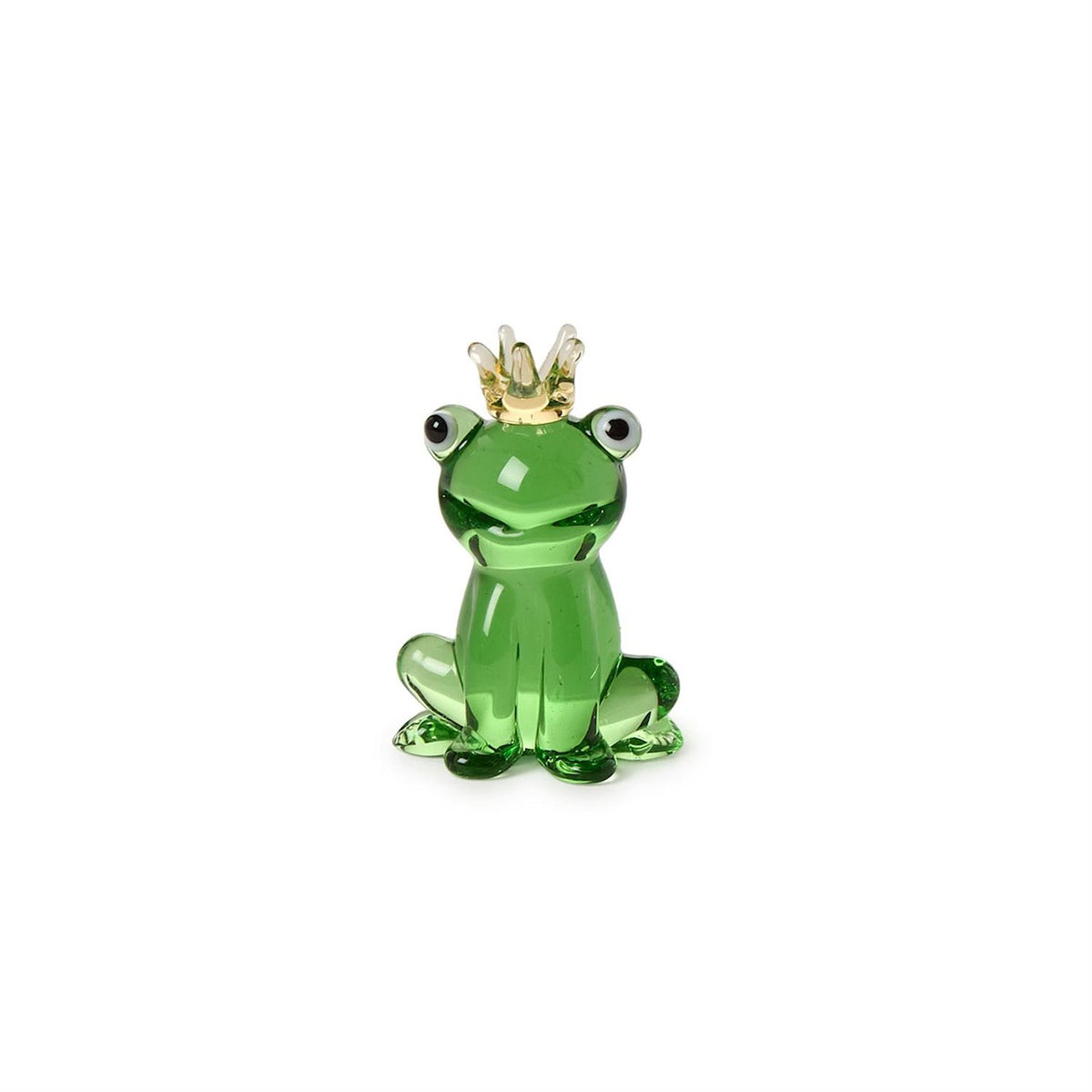 Wish Upon a Frog Prince Hand-Blown Frog