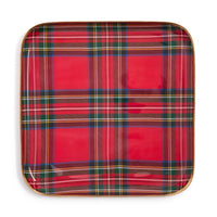 Tartan Set of 4 Decorative Metal Trays