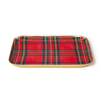 Tartan Set of 4 Decorative Metal Trays