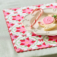 Double-Sided Poinsettia Placemat with Ric Rac Trim (set of 4)