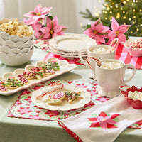 Double-Sided Poinsettia Placemat with Ric Rac Trim (set of 4)