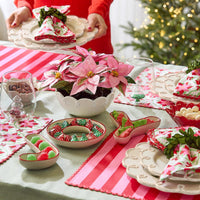 Double-Sided Poinsettia Placemat with Ric Rac Trim (set of 4)