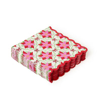 Poinsettia Paper Cocktail Napkins