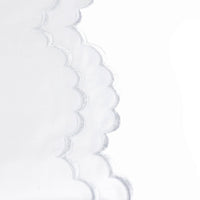 Double Scallop Embroidered Percale Euro Sham Pair