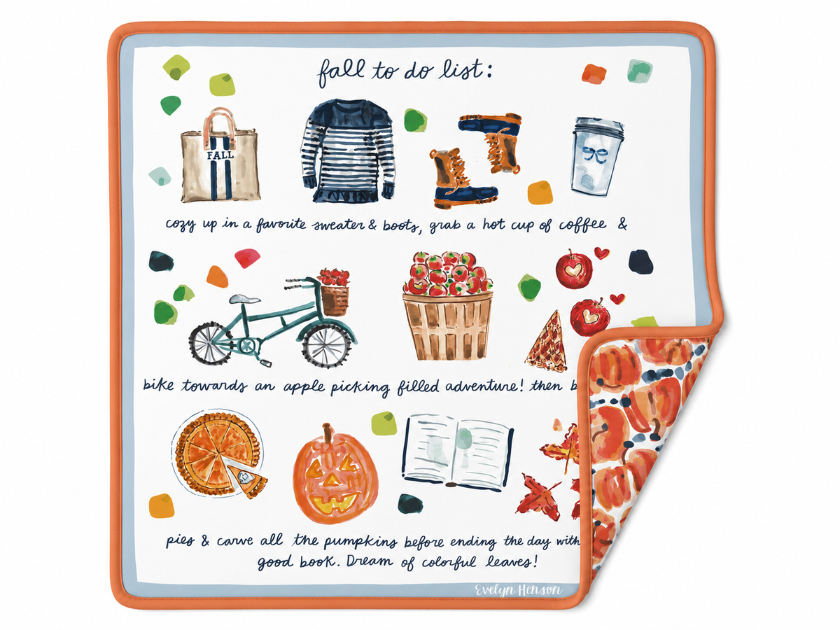 Happy Fall Double-Sided Mahjong Mat