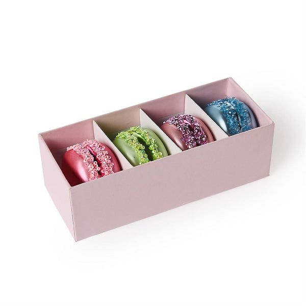 Set of 4 Macaron Ornaments in Gift Box