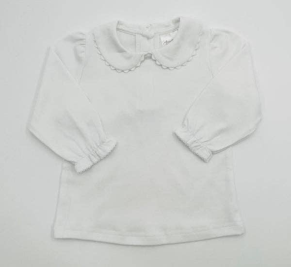 Shirt- Scalloped Collared LS