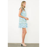 Sleeveless Flower Print Dress