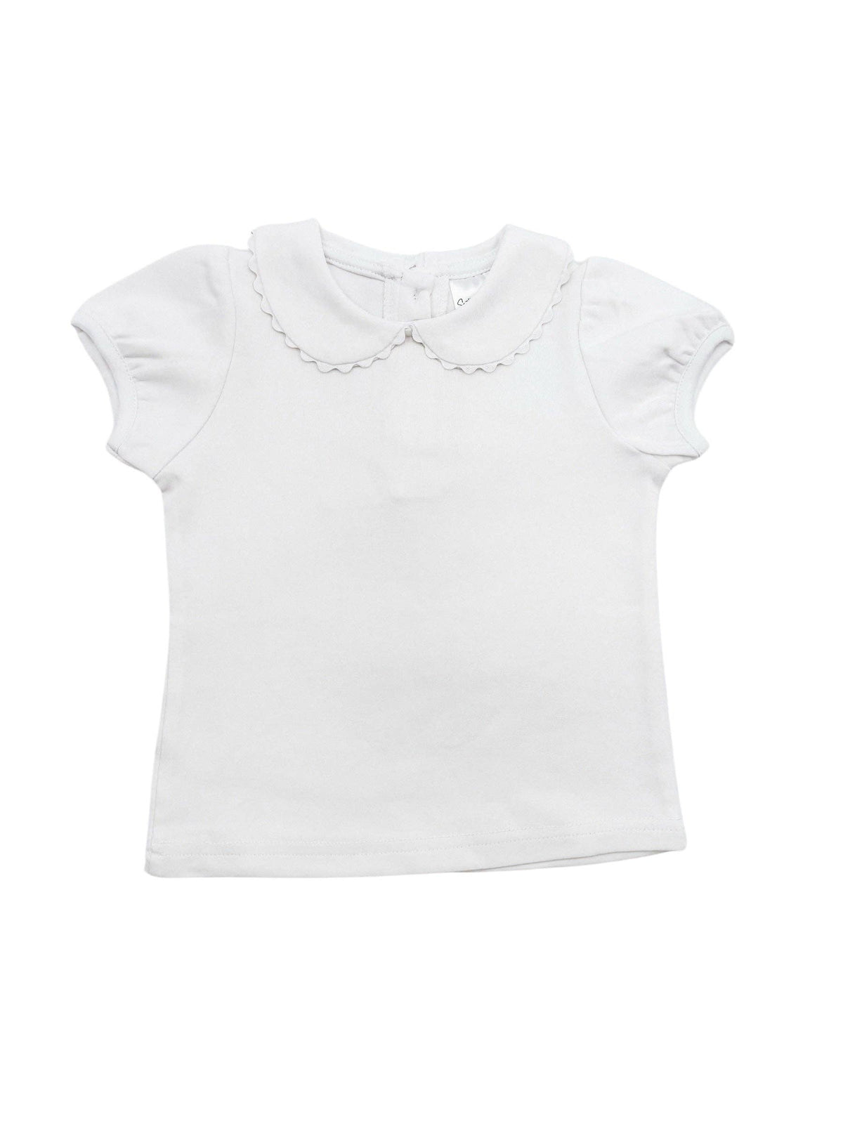 Scalloped Collared Girls Shirt