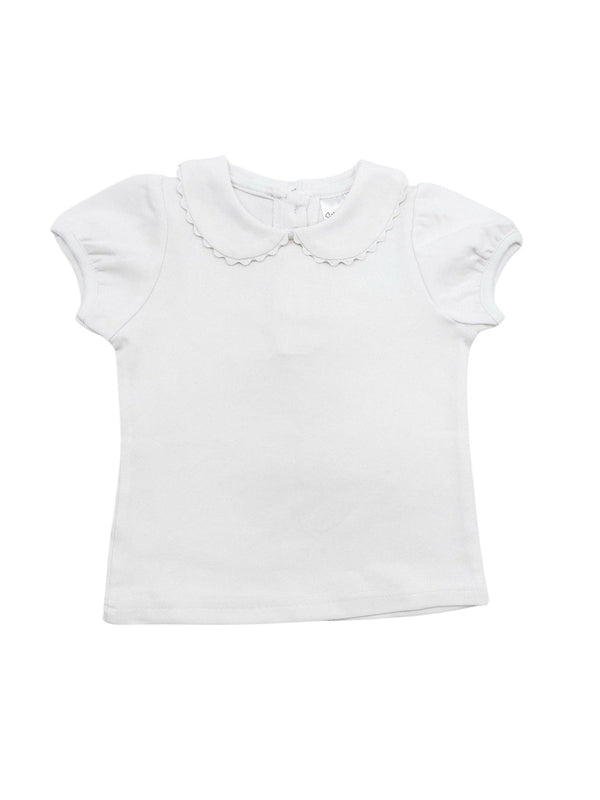Scalloped Collared Girls Shirt