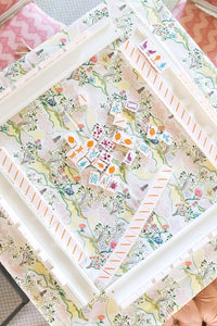 WHOLESALE Scalloped Square Table Topper | Pink Pagoda