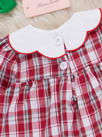 Candy Cane Plaid Bloomers Outfit