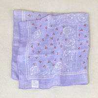 Cherry & Paisley Floral Bandana Head Wrap Square Scarf
