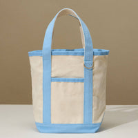 Everywhere-Carry Canvas Tote Bag with Charm Holder