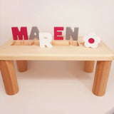 Personalized Puzzle Name Bench (Uper Case + 1 sign )