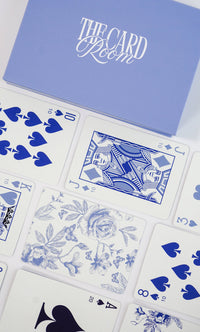 Blue Floral Canasta Cards with Points