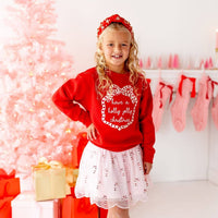 Candy Cane Swirl Christmas Gemstone Headband  - Kids Hair