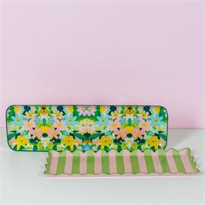 Enameled Metal Trays - Garden Party (Set of 2)