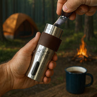 Outdoor Coffee Grinder – Manual Stainless Steel (18pk), Skid