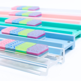 MAHJONG RACKS | Premium Acrylic | 4 Racks + 4 Pushers