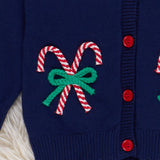 Candy Cane Munchers Embroidered Cardigan