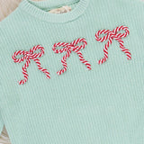 Peppermint Bows Oversized Sweater