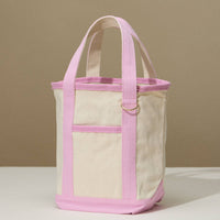 Everywhere-Carry Canvas Tote Bag with Charm Holder