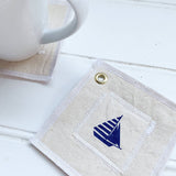 Nautical Canvas Coasters  - Set of 4