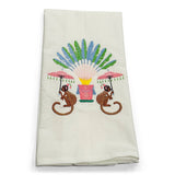 Towel - Monkeys with Palms on White