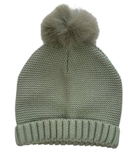 Kids' Faux Fur Pompom Knit Hat